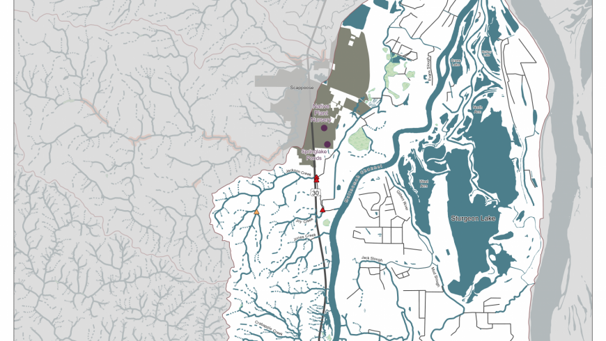 Multnomah Channel Sub-Watershed Map