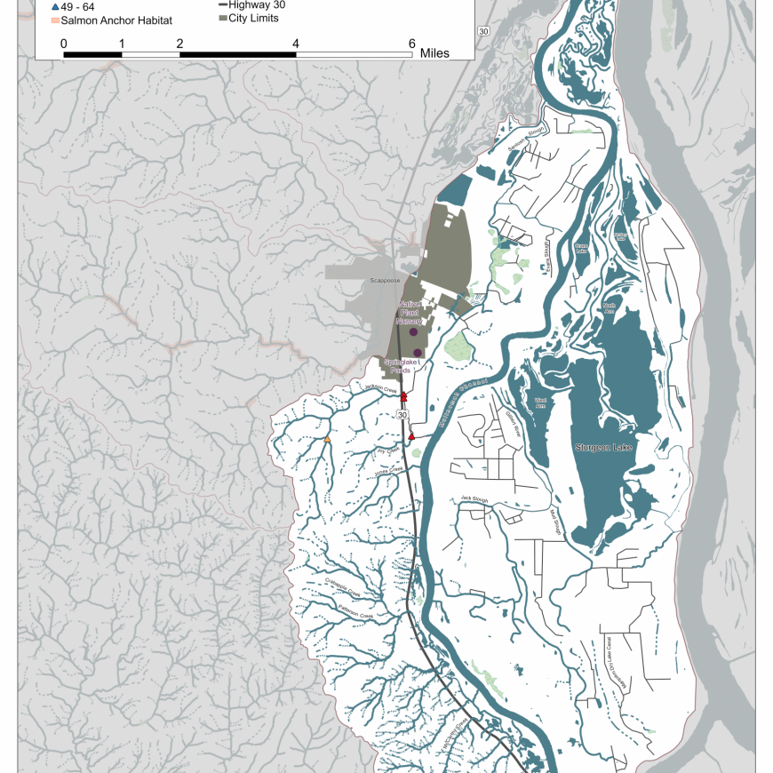 Multnomah Channel Sub-Watershed Map